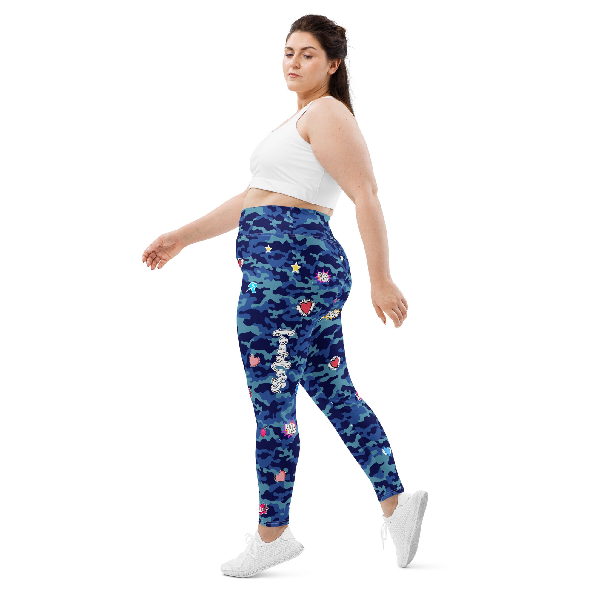 Fierce Blue Camo Leggings